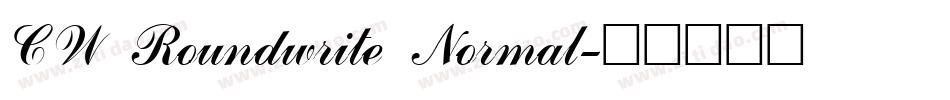 CW Roundwrite Normal字体转换